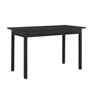 [en.casa] Tavolo da Pranzo Turku 120 x 60 cm 4 Posti Tavolo da Cucina MDF Acciaio Nero