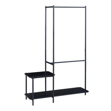 Stand Appendiabiti Bø 150 x 100 x 34 cm Nero [en.casa]