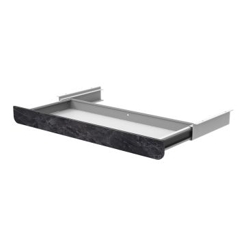 Cassetto Sotto Scrivania Sidmouth Metallo con Frontale in Effetto Marmo Nero pro.tec 