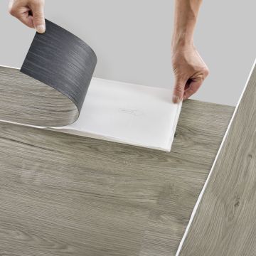 Piastrelle / Listoni in PVC Adesivi (7 listoni = 0,975 m²) Pavimento Vinilico Fai da Te Pavimentazione Autoadesiva Rivestimento per Spazi Interni - Effetto Rovere Naturale