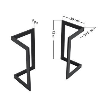 Set di 2 Gambe Kaskinen in Acciaio per Mobili Fai da Te - Varie Misure [en.casa] 