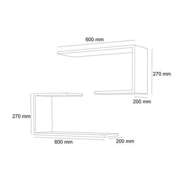 Set di 2 Mensole da Muro 'Årslev' 2 Consolli Pensili - Bianco [en.casa]