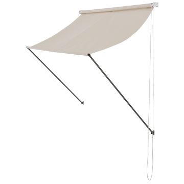 [pro.tec] Tenda da sole a parete con catenella - Paravento, parasole - 250 x 120 cm - Color sabbia