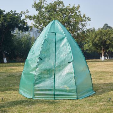 Serra da Giardino Hunze per Coltivazione Piante Copertura Semitrasparente Verde Alto 200 cm [en.casa]