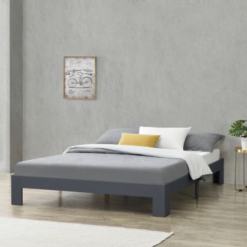 Struttura Letto in Legno di Pino 90/100/120/140/160/180 x 200 cm con Rete a Doghe Letto Singolo / Francese / Matrimoniale in Design Minimal - Vari Colori