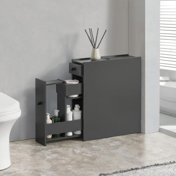 Mobile da Bagno a Terra (AxPxL) 58 x 16 x 48 cm Contenitore Salvaspazio con Cassetti Armadietto da Bagno - Vari Colori