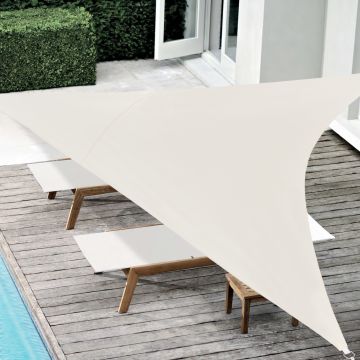 [en.casa] Tenda a Vela Parasole Oscurante Protezione Raggi UV e Vento Impermeabile Triangolare 3m x 3m x 3m Color Sabbia