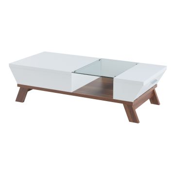 Tavolino Centrale da Salotto Ljusdal con Contenitori Laterali 120 x 55 x 33 cm - Vari Colori [en.casa]