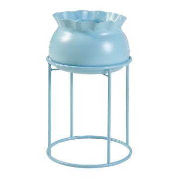 Stand Portapiante Assen 38 x 23,5 cm Metallo Azzurro [en.casa] 