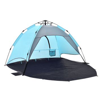 Tenda Pop Up 'Mullsjö' da Spiaggia per 2 Persone, Incl. Borsa di Trasporto - Azzurro [pro.tec]