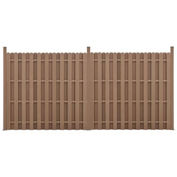 [neu.holz] Steccato per Giardino Staccionata Recinzione Pannello WPC Legno Composito 11 Doghe