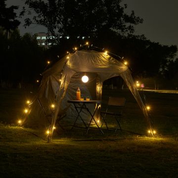 Gazebo pop-up Barendrecht con Illuminazione a LED - Grigio pro.tec 