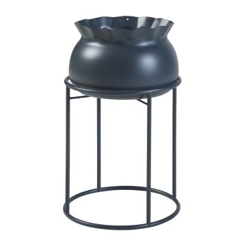 Stand Portapiante Assen 38 x 23,5 cm Metallo Nero [en.casa] 