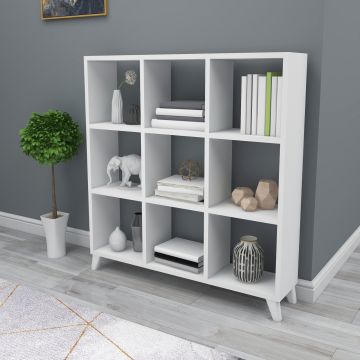 Libreria 'Svedala' Scaffale da Terra con 9 Scomparti Aperti a Forma di Cubo Mobile Espositore - Vari Colori [en.casa] 