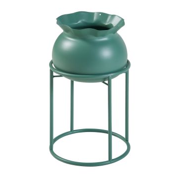 Stand Portapiante Assen 31,5 x 19,5 cm Metallo Verde [en.casa] 