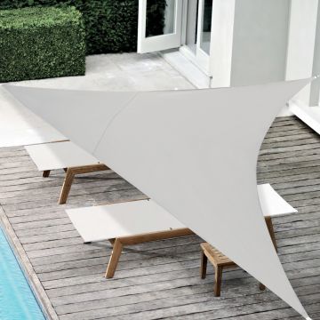 [en.casa] Tenda a Vela Parasole Oscurante Protezione Raggi UV e Vento Impermeabile Triangolare 3,6m x 3,6m x 3,6m Grigio Chiaro