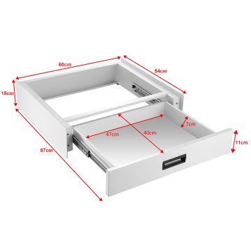 Kit di Congiunzione per Lavatrice e Asciugatrice - Supporto Universale con Cassetto [en.casa]