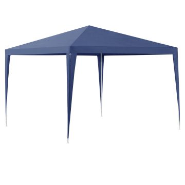 [casa.pro] Gazebo da Giardino 300 x 300 x 255 cm Tenda da Giardino Struttura in Acciaio Pieghevole Impermeabile Blu scuro