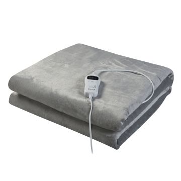 Coperta Riscaldante Archi Termocoperta Elettrica 180 x 130 cm Grigio Scuro [en.casa]