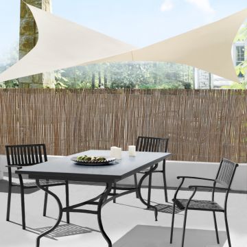 [en.casa] Tenda a Vela Parasole Oscurante Protezione Raggi UV e Vento Impermeabile Quadriforme 2m x 2m Color Sabbia