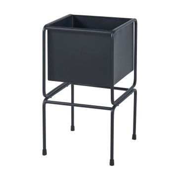 Supporto per 1 Pianta Sveio 35,5 x 20 x 20 cm Nero [en.casa]