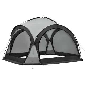 Tenda 'Grästorp' per Eventi - Gazebo con Illuminazione a LED Zanzarieri e 2 Pareti Chiudibili - Vari Colori [pro.tec] 