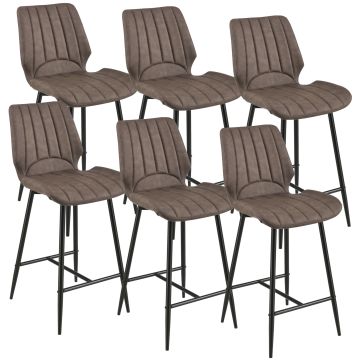 [en.casa] Sgabello da Bar Planica 102,5 x 46,5 x 51 cm Set di 6