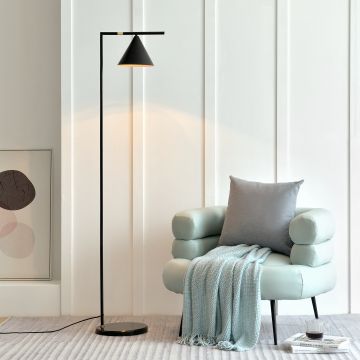 Lampada da Terra 'Leicester' Piantana in Metallo con Paralume a Cono - Altezza 160 cm - Vari Colori [lux.pro] 