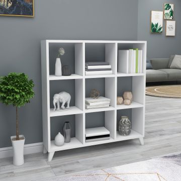 Libreria 'Svedala' Scaffale da Terra con 9 Scomparti Aperti a Forma di Cubo Mobile Espositore - Vari Colori [en.casa] 