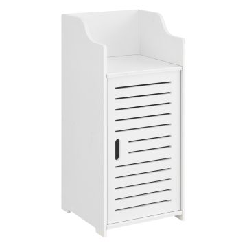 Armadietto da Bagno a Terra con Anta e Ripiani 72 x 32 x 32 cm Mobiletto da Stoccaggio Armadio da Bagno con Sportello di Design - Bianco