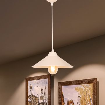 Lampada a Sospensione 'Hereford' con Paralume a Cono - Vari Colori [lux.pro]