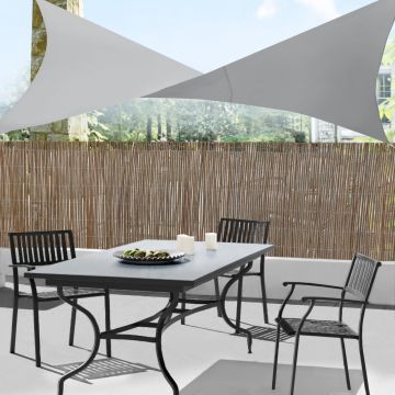 [en.casa] Tenda a Vela Parasole Oscurante Protezione Raggi UV e Vento Impermeabile Quadriforme 2m x 2m Grigio Chiaro