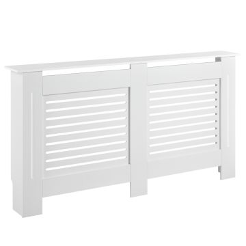 [en.casa] Copritermosifone in MDF Copertura per il Termosifone Protezione Radiatore (LuxLaxA) 172x19x82 cm  Bianco