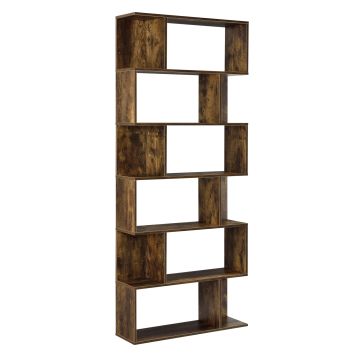 Libreria Borrby Scaffale da Terra 192 x 80 x 24 cm Effetto Noce [en.casa] 