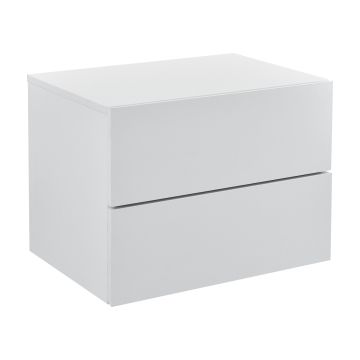 Comodino da Parete Ampfing con 2 Cassetti 40x29x30 cm Bianco [en.casa] 