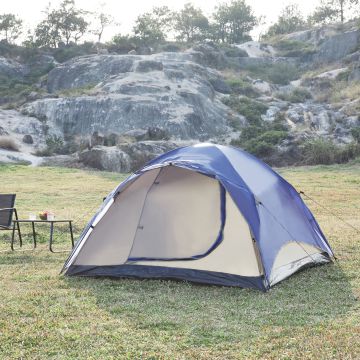 Tenda da Campeggio Bergeijk per 2-3 Persone 213 x 213 x 130 cm Blu pro.tec