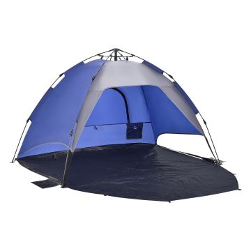 Tenda Pop Up 'Mullsjö' da Spiaggia per 2 Persone, Incl. Borsa di Trasporto - Blu [pro.tec]