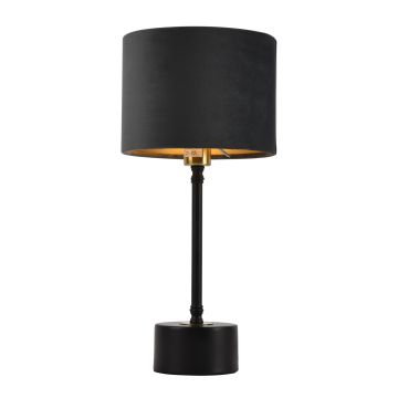 [lux.pro] Lampada da Tavolo Deventer Lampada da Scrivania 39 cm x ø18 cm Design Metallo Flanella Nero Grigio