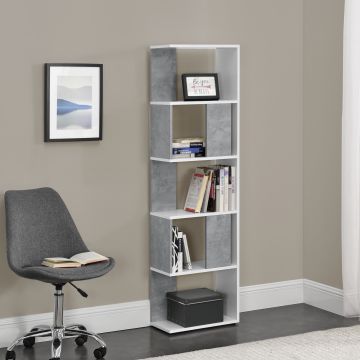 Libreria a 5 Ripiani 159 x 45 x 23,5 cm Scaffale in Design Moderno Mobile Portaoggetti per Soggiorno - Vari Colori