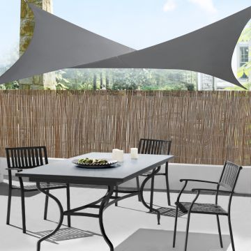 [en.casa] Tenda a Vela Parasole Oscurante Protezione Raggi UV e Vento Impermeabile Quadriforme 2m x 2m Grigio Scuro