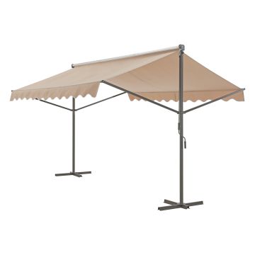 Tenda da sole Autoportante 'Selenizza' (Lu x La x A) 300 x 300 x 260 cm Inclinazione Tenda Regolabile - color Sabbia [pro.tec]