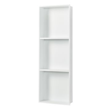 Mensola da Incasso Kristinehamn Nicchia da Parete con 3 Scomparti 92 x 32 x 10 cm Bianco opaco [neu.haus]