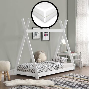 [neu.haus] Letto per Bambini con Materasso a Schiuma Fredda Fodera Rimovibile Öko-Tex Standard 100 made in EU