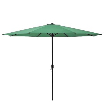 Ombrellone da Giardino con Palo Centrale in Acciaio - Altezza 230 cm - Ombrellone da Spiaggia / Terrazza con Telo Idrorepellente Ø 3 m - Verde