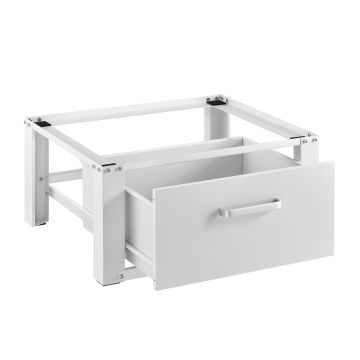 [en.casa] Base Supporto per Lavatrice Rialzamento Basamento per Asciugatrice e Frigorifero 63x54x31 cm carico max.150kg con Cassetto