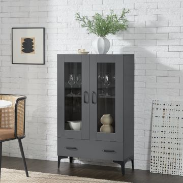 Armadio a Vetrata Søndersø Credenza con Vetrina - Vari Colori [en.casa] 