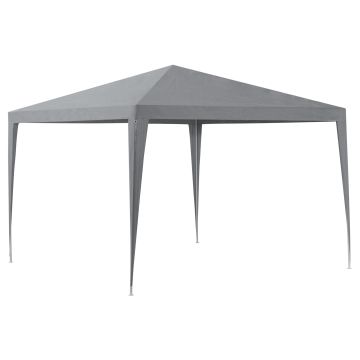 [casa.pro] Gazebo da Giardino 300 x 300 x 255 cm Tenda da Giardino Struttura in Acciaio Pieghevole Impermeabile Grigio Scuro