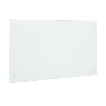 Paraschizzi in Vetro Temperato 90 x 50 cm Bianco, opaco [neu.haus] 