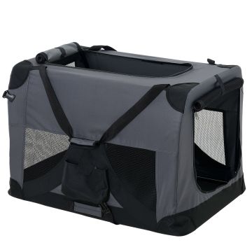 Borsa di Trasporto Pieghevole per Cani e Gatti Cuccia Large - Grigio pro.tec