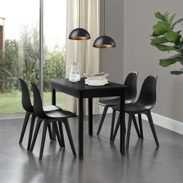 [en.casa] Sedie per Sala da Pranzo Design 83 x 54 x 48 cm Set di 6 Pezzi Plastica